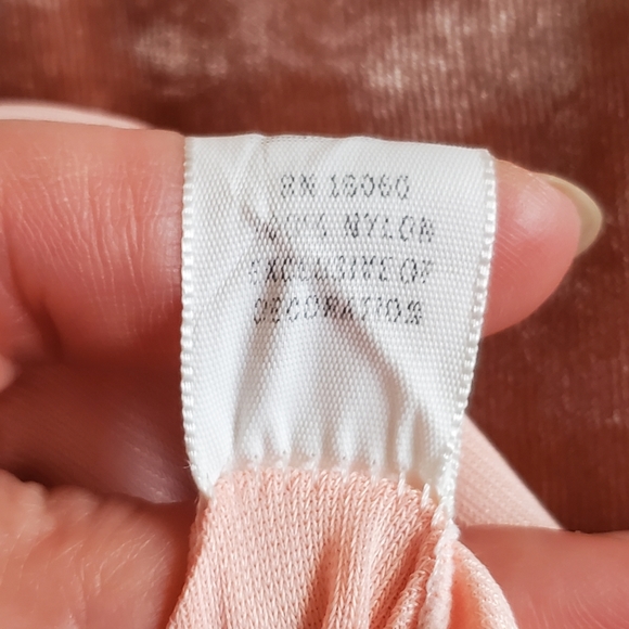 Pink w white lace vintage lingerie sleep romper - Picture 11 of 16